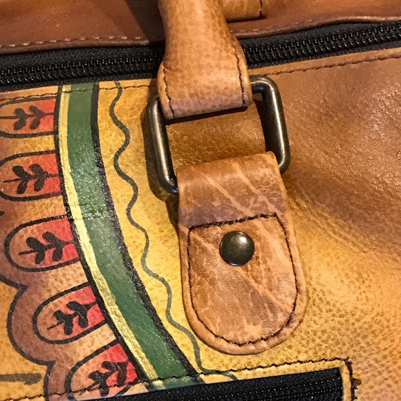 Anuschka Leather Satchel Crossbody Purse - Picture 9 of 15